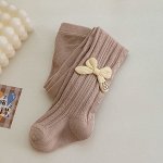Детские колготки с декоративным бантом, цвет розовый