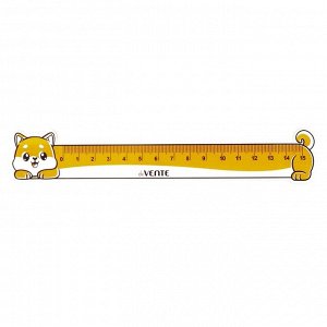 NoName Линейка 15 см, deVENTE, фигурная DOG, микс - 4 вида, гибкая