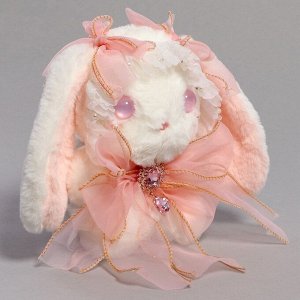 Мягкая игрушка «Зайка» с розовым бантом, 20 см