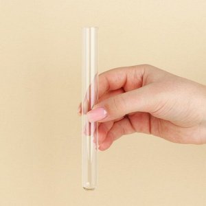 Ваза стеклянная для цветов, колба флористическая 15x1.5 см