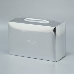 Коробка подарочная складная, упаковка, «Серебро», 23 х 15 х 10 см