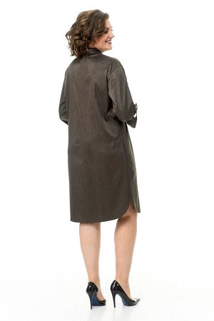 Платье ABBI 1025 коричневый принт