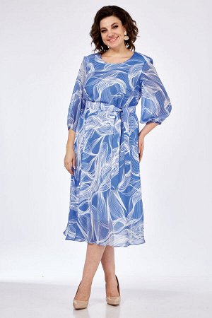 Платье Элль стиль 2275/7 голубой принт