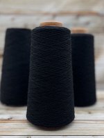 Пряжа для вязания 100 гр, Dorothy 90% меринос 10% кашемир Кардная пряжа 1550м/100г Черный