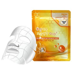 Маска для лица тканевая с коэнзимом 3W Clinic Fresh Coenzyme Q10 Mask Sheet, 23гр