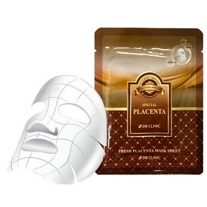 Маска для лица тканевая с плацентой 3W Clinic Fresh Placenta Mask Sheet, 23гр