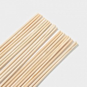 Набор деревянных палочек-дюбелей для кондитерских изделий Доляна, 20 шт, 30 см, d=2 мм