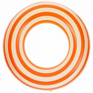 Круг для плавания 60 см, цвет белый/оранжевый