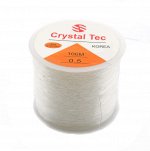 Нить-резинка (спандекс) Crystal Tec 0,5 мм, прозрачная, длина 100 м.  Цена за 1 шт.