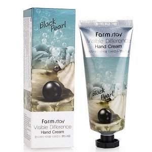 FarmStay Visible Difference Black Pearl Hand Cream Крем для рук с черным жемчугом