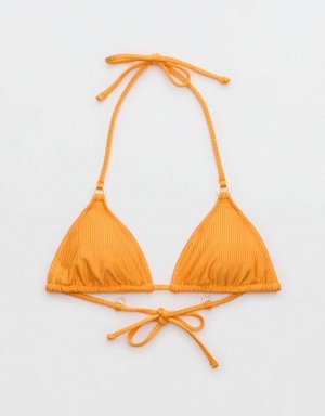 Aerie Shine Rib String Triangle Bikini Top