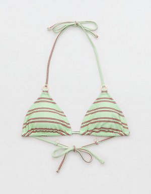 Aerie Shine Rib String Triangle Bikini Top