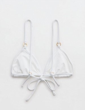 Aerie Shine Rib String Triangle Bikini Top