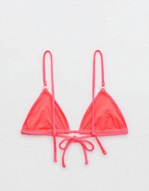 Aerie Shine Rib String Triangle Bikini Top