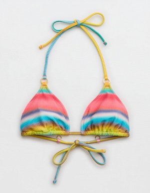 Aerie Shine Rib String Triangle Bikini Top