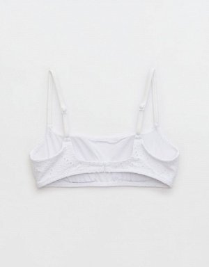 Aerie Eyelet Straight Scoop Bikini Top