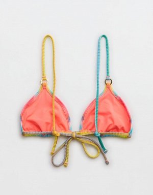 Aerie Shine Rib String Triangle Bikini Top