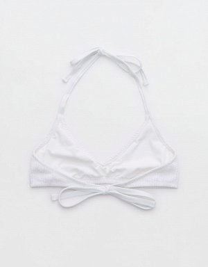 Aerie Crinkle Halter Voop Bikini Top