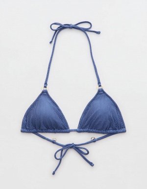 Aerie Shine Rib String Triangle Bikini Top