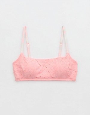 Aerie Eyelet Straight Scoop Bikini Top