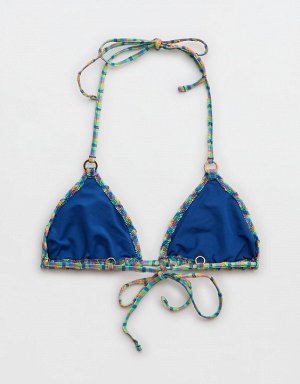 Aerie Gingham String Triangle Bikini Top