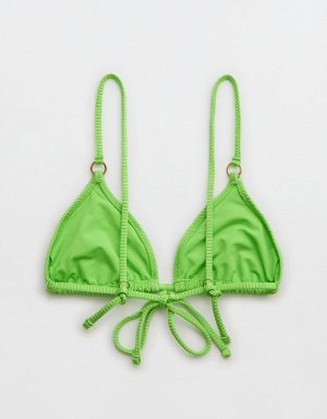 Aerie Shine Rib String Triangle Bikini Top