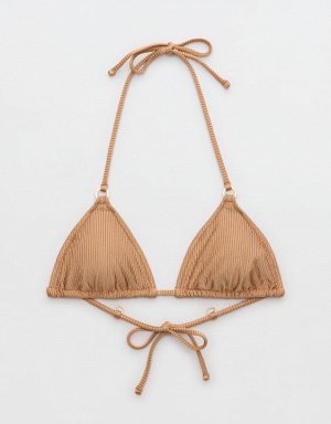 Aerie Shine Rib String Triangle Bikini Top