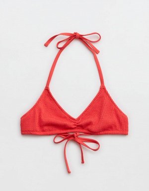 Aerie Crinkle Halter Voop Bikini Top