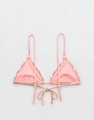 Aerie Shine Rib String Triangle Bikini Top