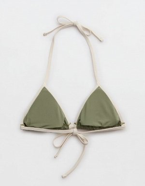 Aerie Wide Rib String Triangle Bikini Top