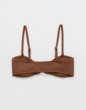 Aerie Crinkle Ring Bandeau Bikini Top