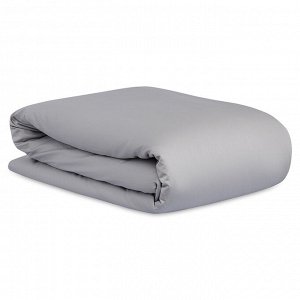 Комплект постельного белья из премиального сатина серого цвета из коллекции Essential, 150х200 см