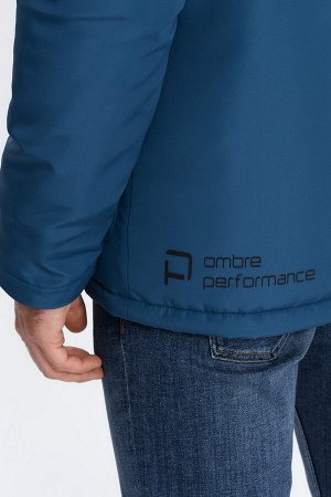 Куртка OMBRE JAHP-0128-ciemnoniebieska