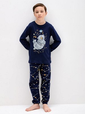 KOGANKIDS Пижама для мальчика, синий звёздное небо