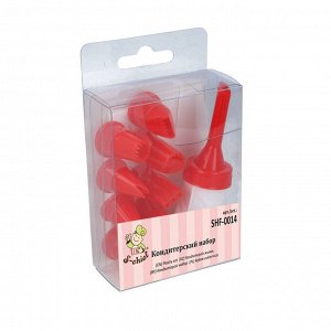 Набор кондитерский насадки 9шт, мешок кондитерский 26*14см SHF-0014