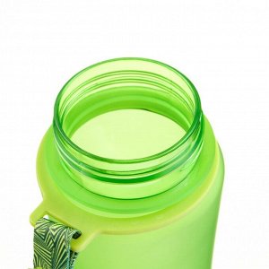 Бутылка для воды, с поильником, "Движение - жизнь", 600 мл, зеленая