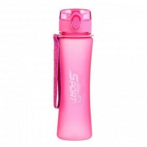 Бутылка для воды, с поильником SPORT, 600 мл, розовая
