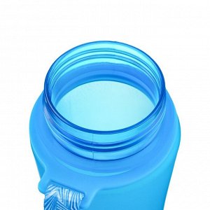 Бутылка для воды, с поильником, 600 мл, голубая
