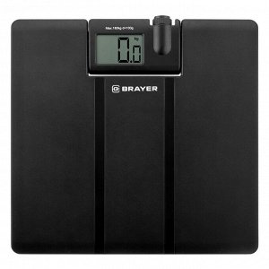 Весы напольные BRAYER BR3736, электронные, до 180 кг, 4хАА (не в комплекте), чёрные