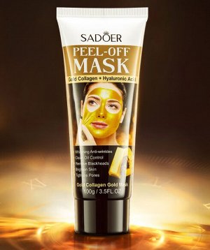 Золотая маска-пленка для лица SADOER, 100 гр