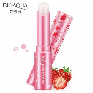 Бальзам для губ клубничный BioAqua Soft Color Lip Balm
