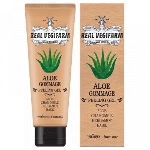 Fortheskin Очищающая пилинг-скатка c алоэ Super Food Real Vegifarm Gommage Peeling Gel-Aloe