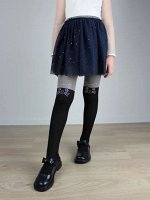 Колготки из микрофибры, 60 den, кошечка из страз