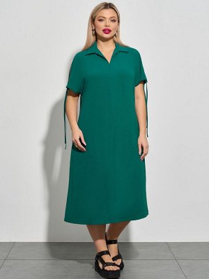 Платье 0323-1с тёмно-зелёный