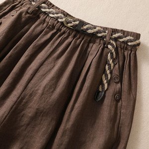 Женские шорты с эластичным поясом, свободного кроя, коричневый