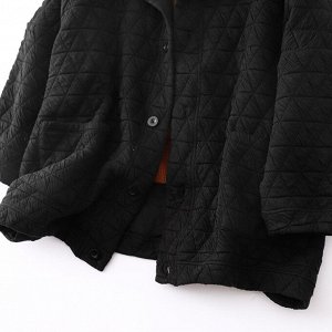 Теплая стеганная куртка с капюшоном, черный