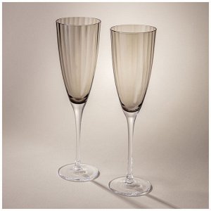 Набор бокалов для шампанского из 2 шт "mirage" grey 290 мл