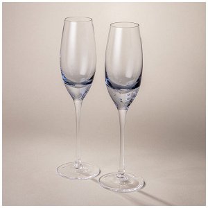 Набор бокалов для шампанского из 2 шт "bubles" blue 200 мл