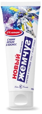 Новый жемчуг паста зубная туба с кальцием 1шт 100мл / 32шт / 17114 / 171142,309521