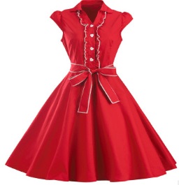 Платье средней длины с коротким рукавом цвет: БОРДО